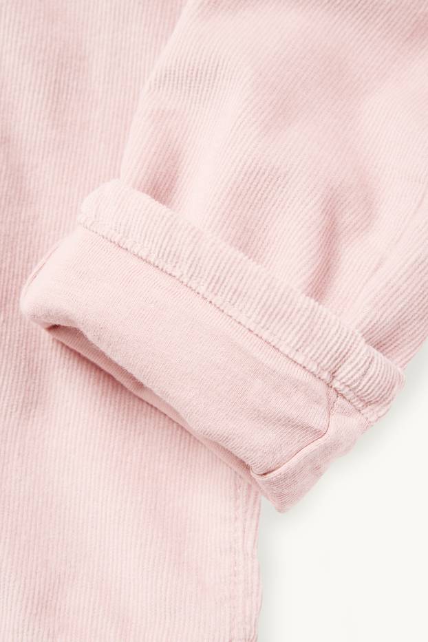 Baby Girls - Baby thermal corduroy trousers - rose