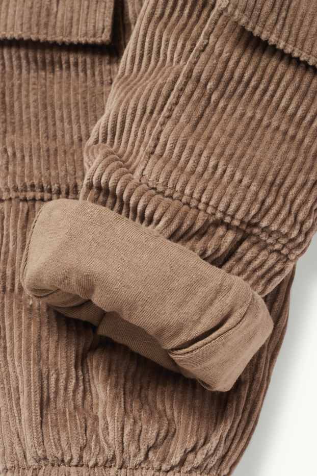 Bebeluși - băieți - Pantaloni cargo termoizolanți bebeluși - maro deschis