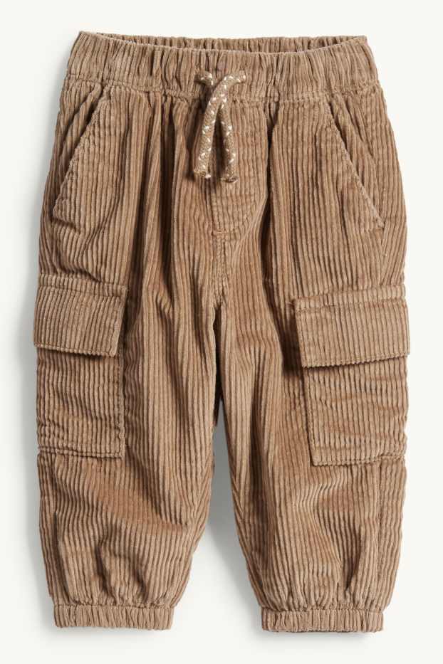 Bebeluși - băieți - Pantaloni cargo termoizolanți bebeluși - maro deschis