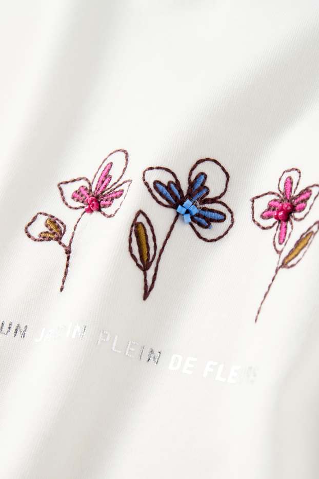 Femmes - Haut à manches longues - regular fit - blanc