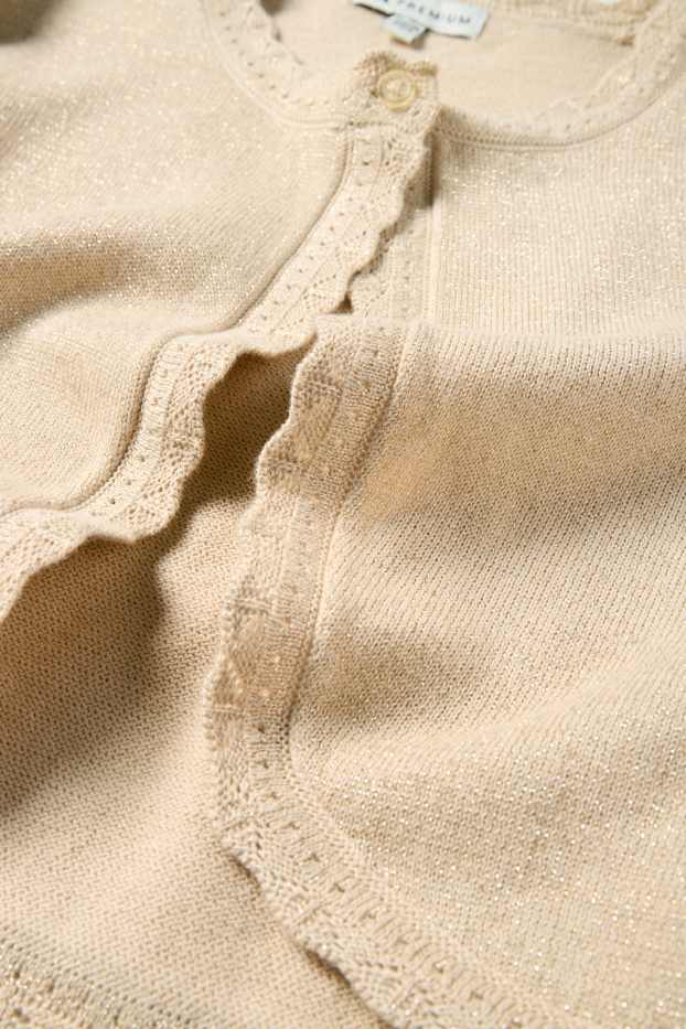 Enfants filles - Gilet en maille - beige