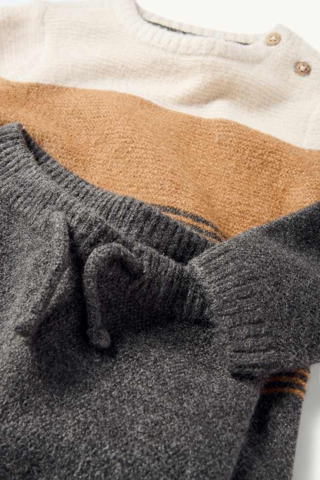 Baby Jungen - Baby-Outfit - 2 teilig - braun