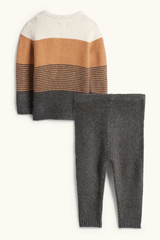 Baby Jungen - Baby-Outfit - 2 teilig - braun