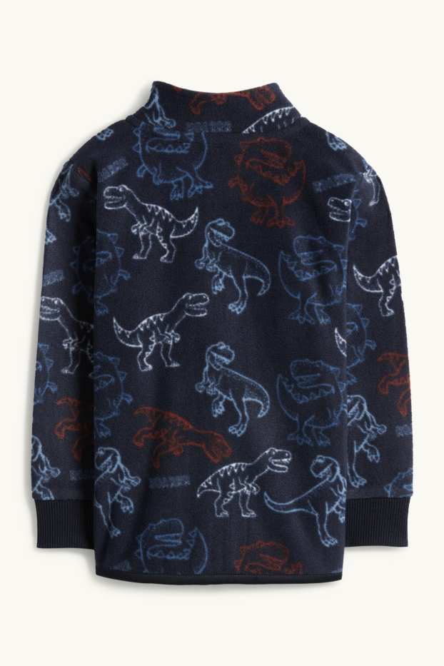 Nen - Dinosaure - jaqueta de teixit polar - blau fosc