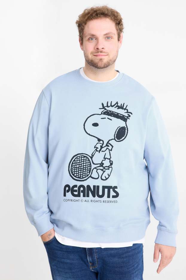 Hommes - Sweat - Peanuts - bleu clair