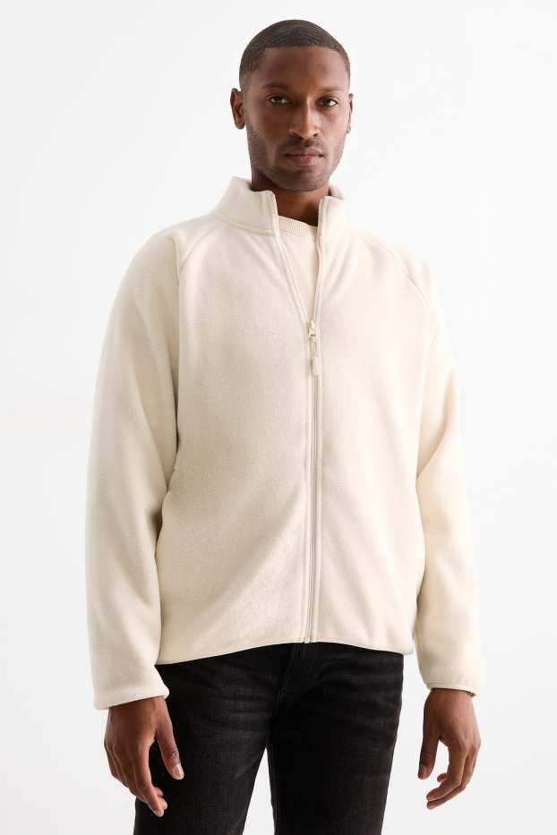 Hommes - Veste en polaire - blanc crème