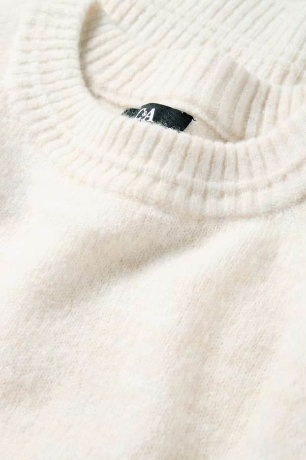 Damen - Pullover - weiss-melange