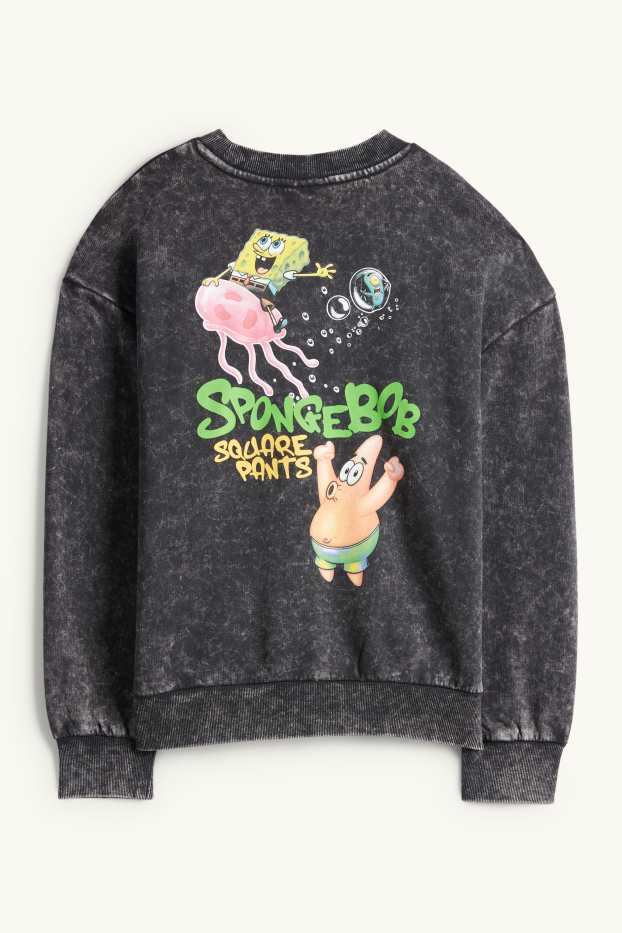 Kinderen: jongens - SpongeBob Squarepants - sweatshirt - donkergrijs