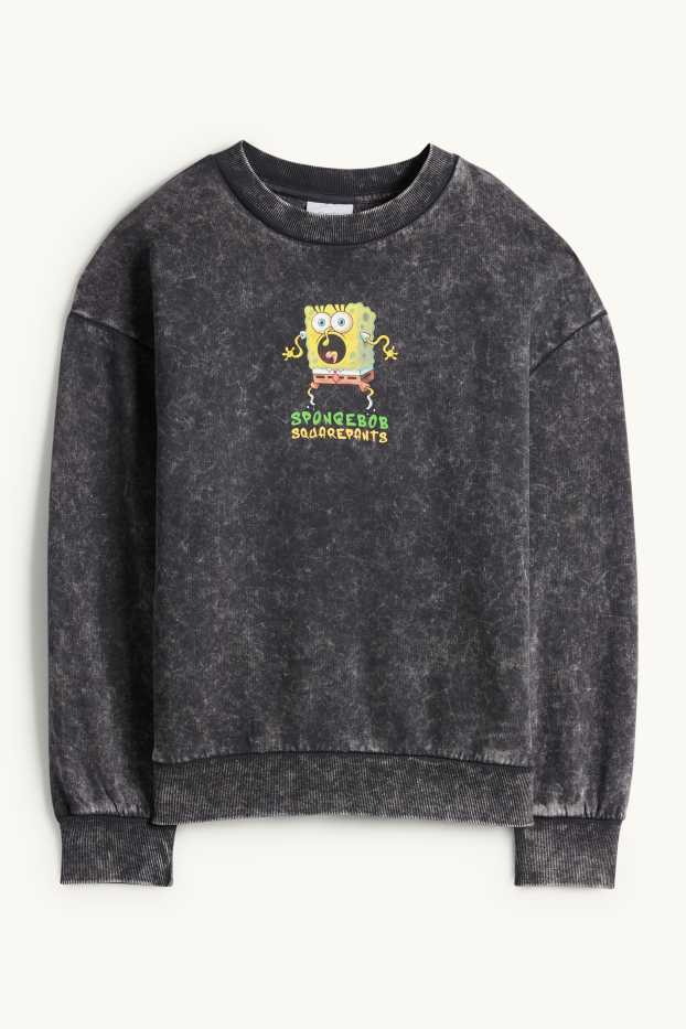 Kinderen: jongens - SpongeBob Squarepants - sweatshirt - donkergrijs