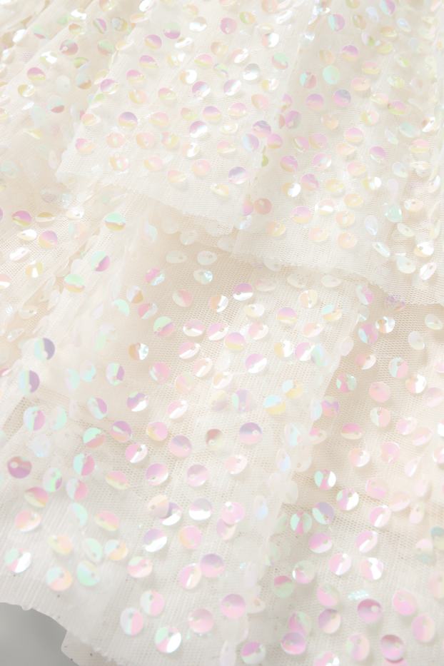 Copii - Fete - Fustă cu paiete - alb-crem