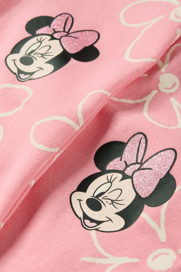 Enfants filles - Minnie Mouse - flared legging chaud - à fleurs - rose