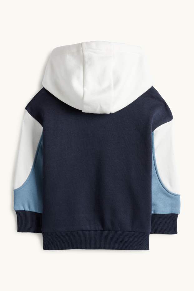 Copii - Băieți - Dinozaur și excavator - hanorac - albastru închis