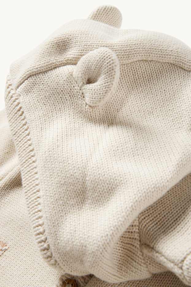 Bébés garçons - Renard - combinaison en maille bébé - blanc crème