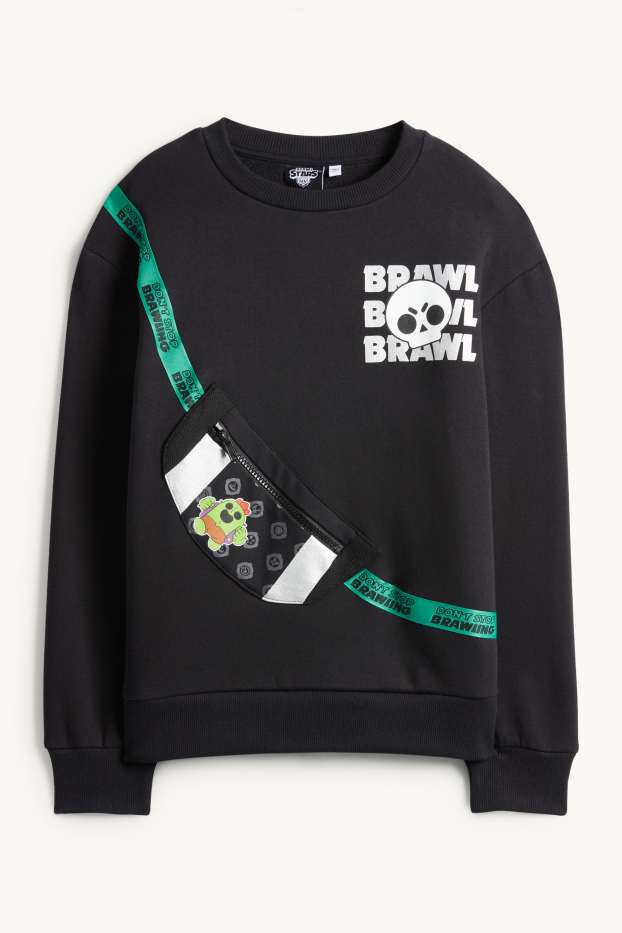 Děti - chlapci - Brawl Stars - mikina - černá