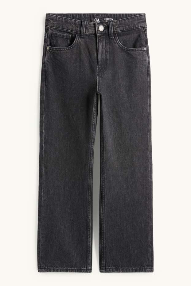 Kinder Jungen - Relaxed Jeans - extra-schmaler Bund - dunkeljeansgrau