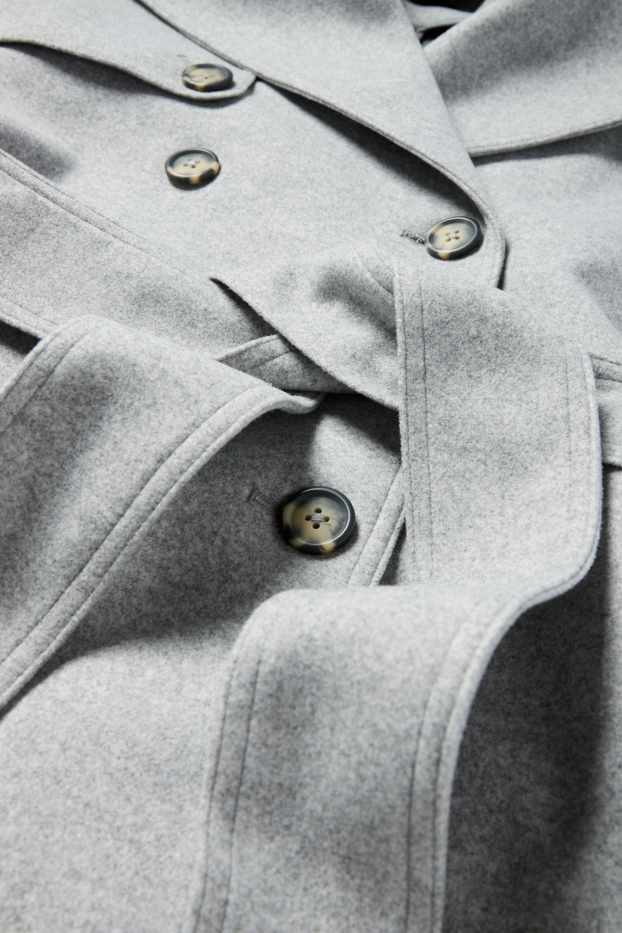 Damen - Mantel - hellgrau