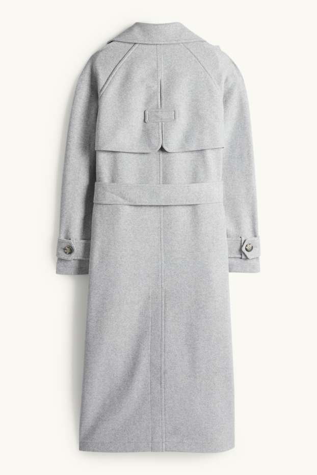 Damen - Mantel - hellgrau