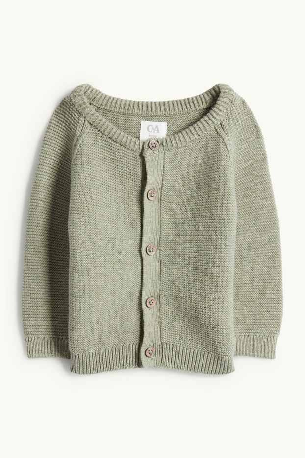 Baby: jongens - Mammoet - baby-outfit - 3-delig - groen