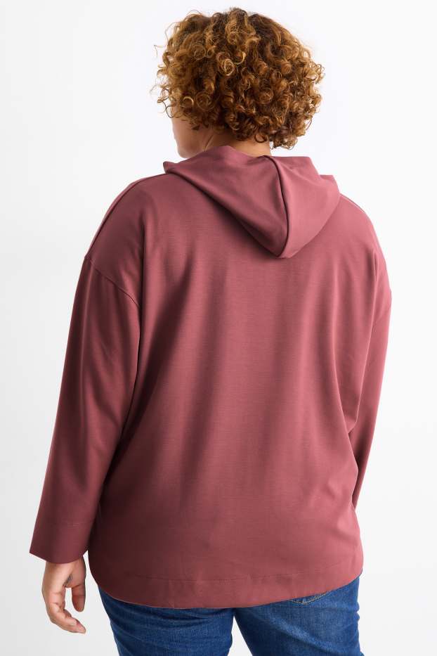 Donna - Felpa con cappuccio basic - rosa scuro
