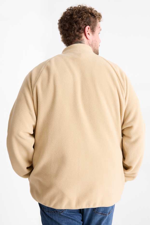 Heren - Fleecejack - licht beige