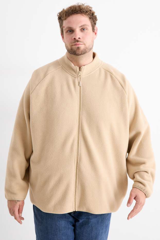 Heren - Fleecejack - licht beige