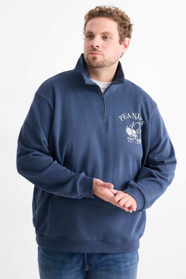 Hommes - Sweat - Peanuts - bleu foncé