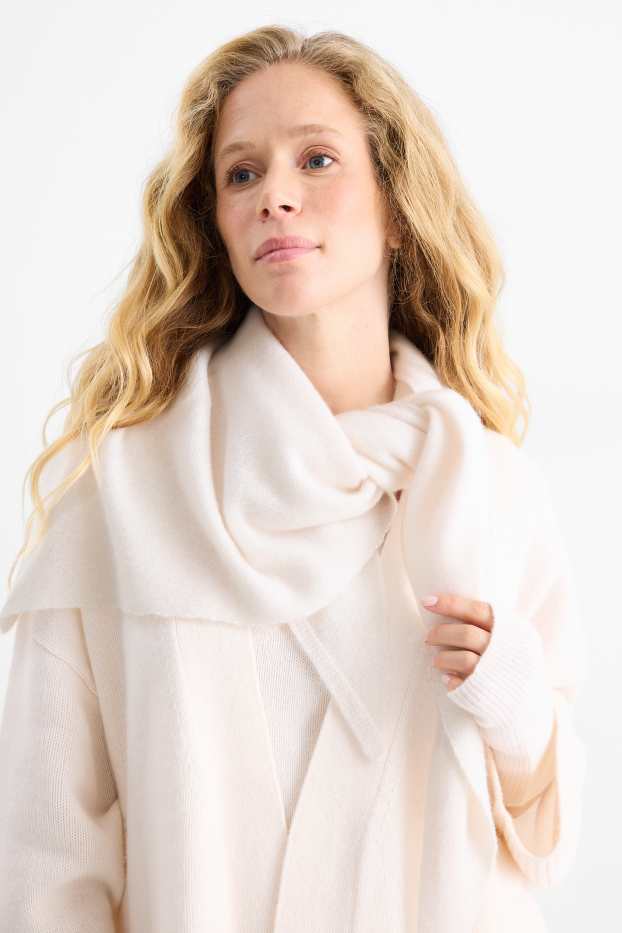 Donna - Sciarpa di cashmere - bianco crema