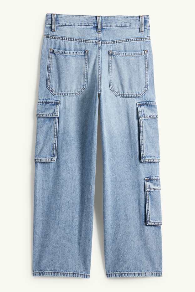 Copii - Băieți - Cargo jeans - denim-albastru deschis