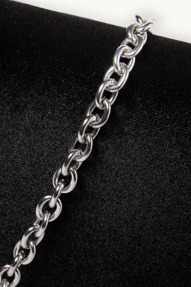 Dames - Fluwelen schoudertas met afneembare draagriem - zwart