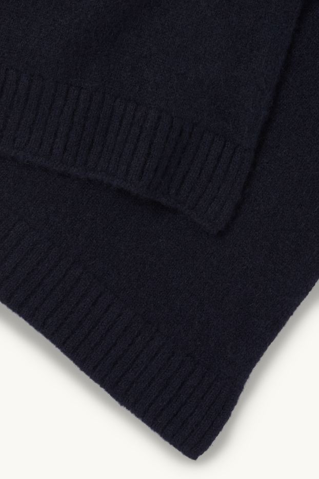 Men - Cashmere scarf - dark blue