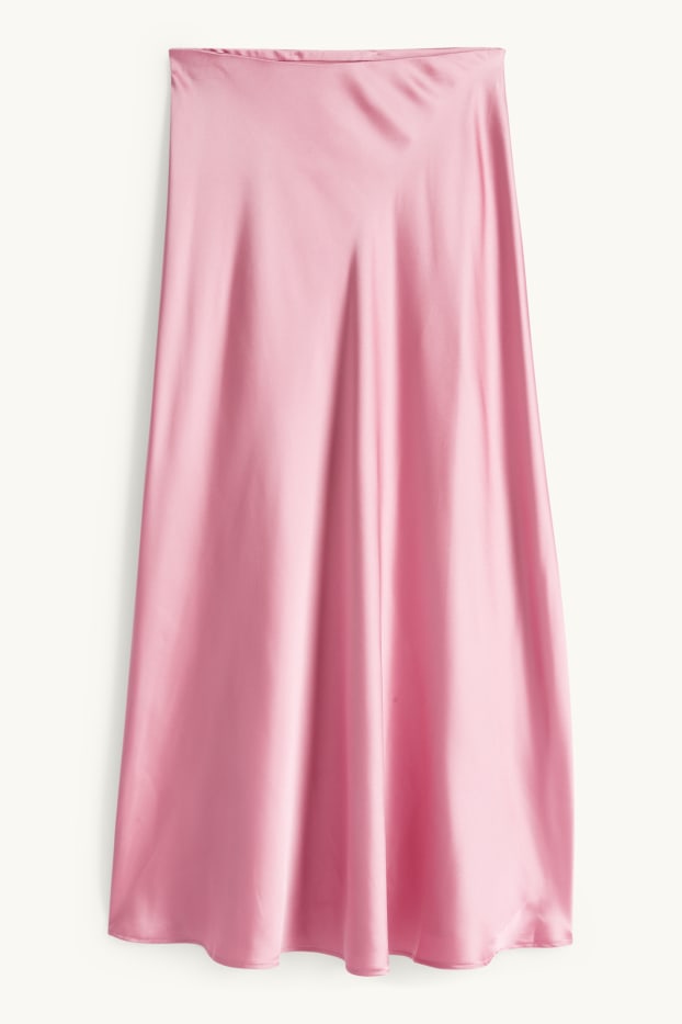 Femmes - Jupe en satin - rose