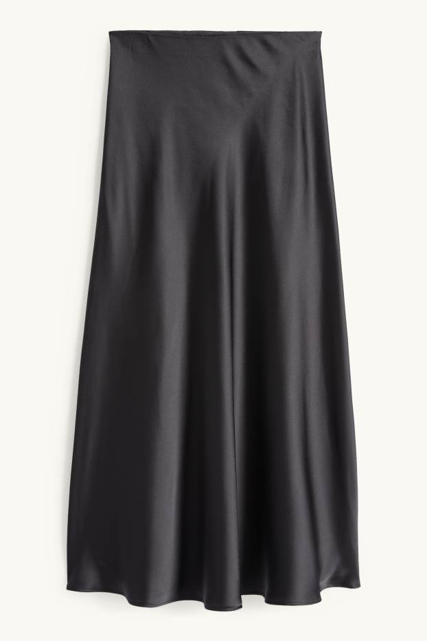 Donna - Gonna di raso - nero