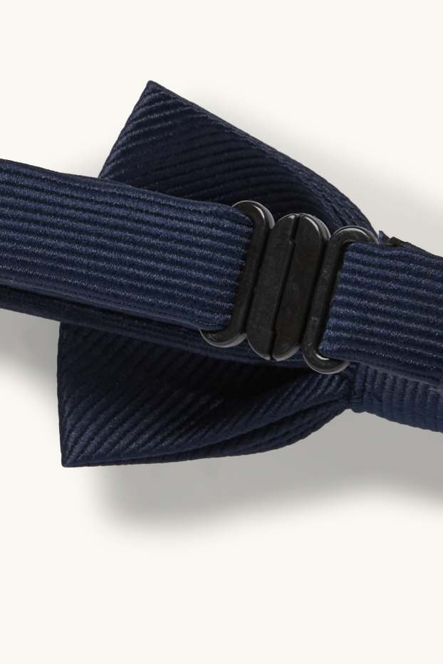 Kinder Jungen - Fliege - gerippt - dunkelblau