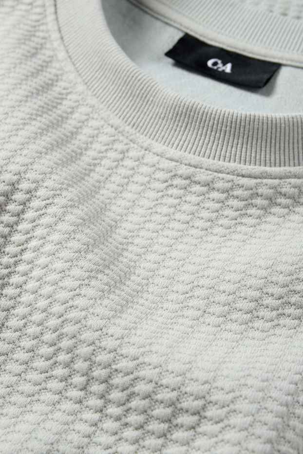 Herren - Sweatshirt - strukturiert - grau