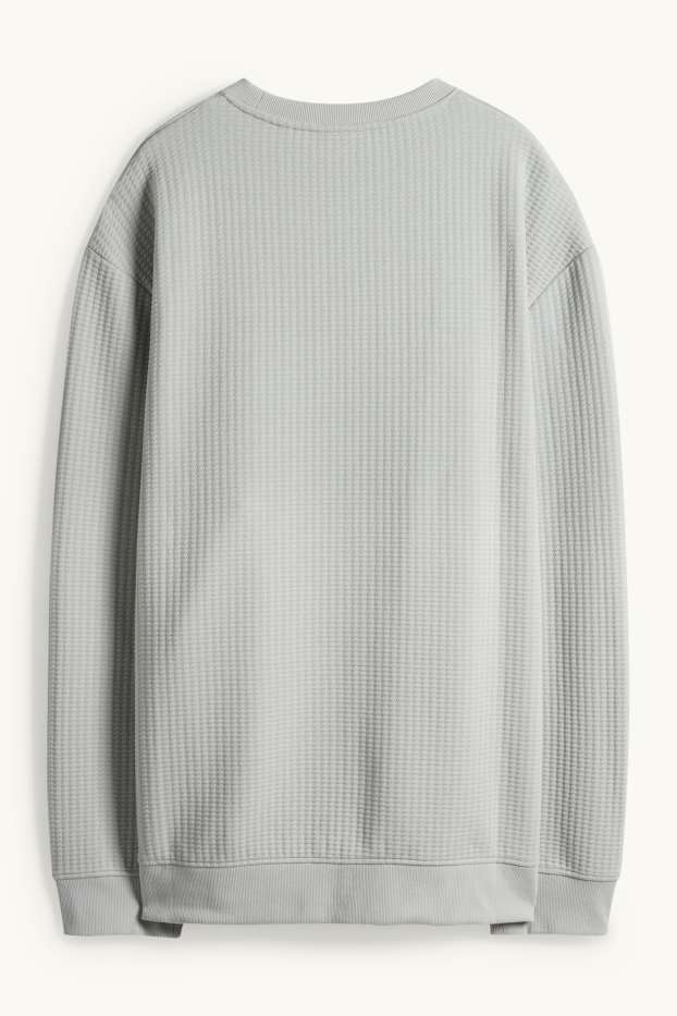 Herren - Sweatshirt - strukturiert - grau