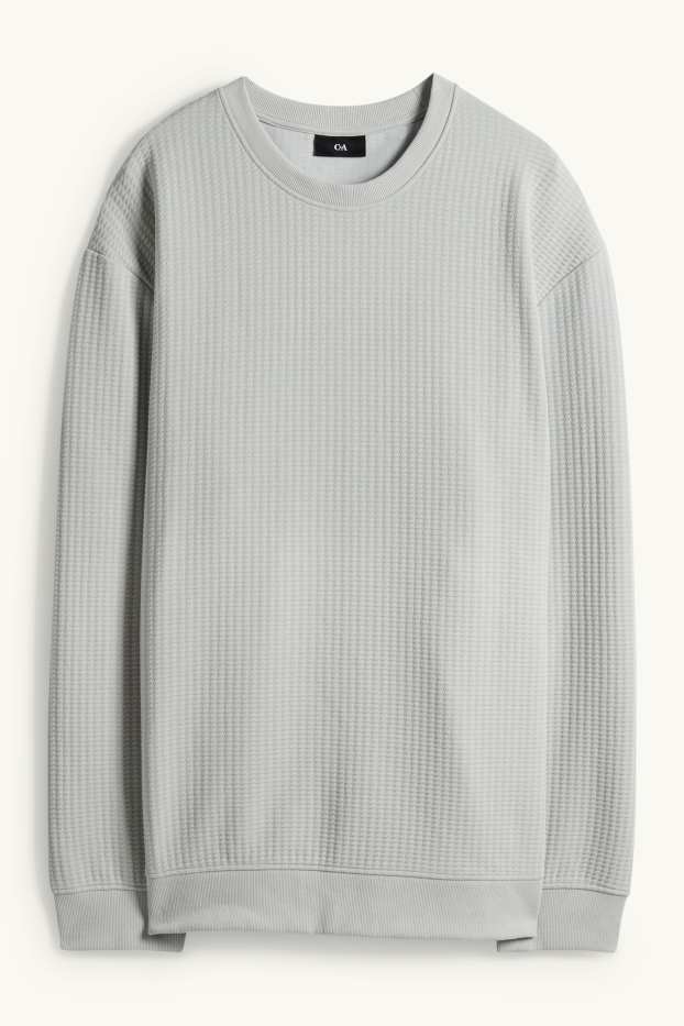 Herren - Sweatshirt - strukturiert - grau