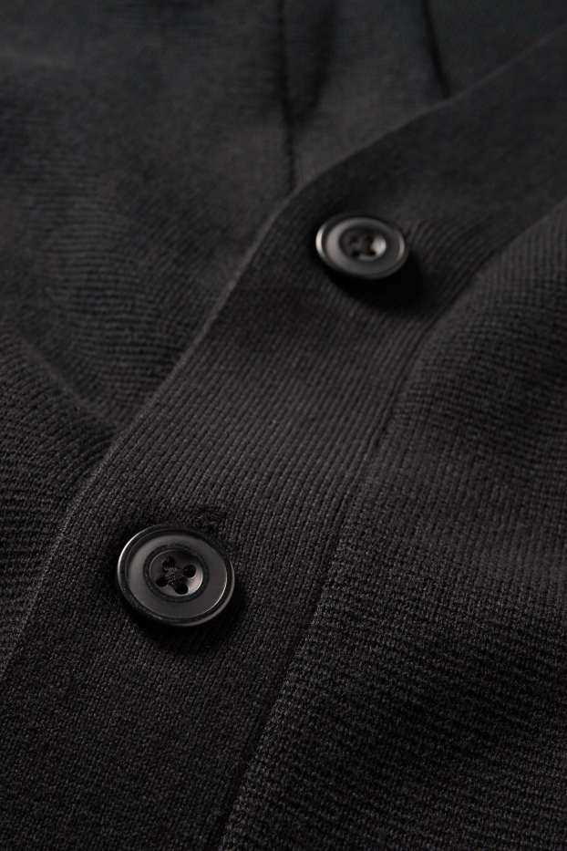 Heren - Gebreid vest - zwart