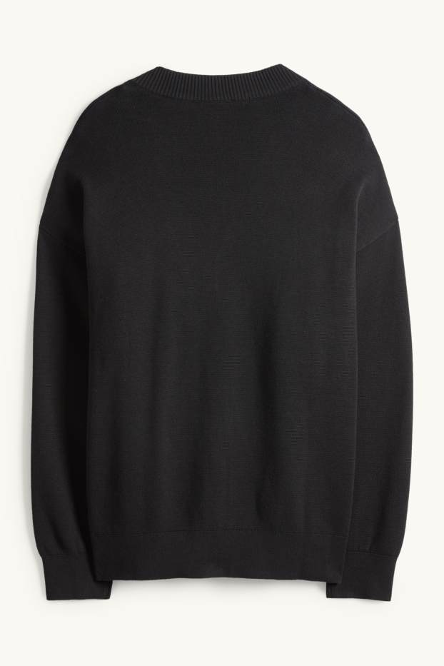 Heren - Gebreid vest - zwart