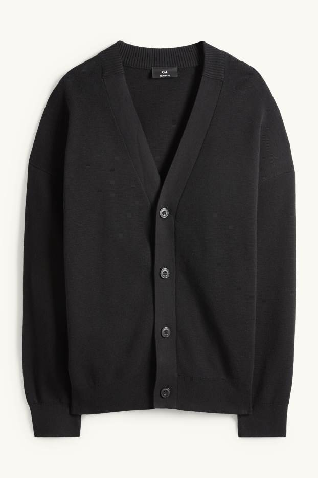 Heren - Gebreid vest - zwart