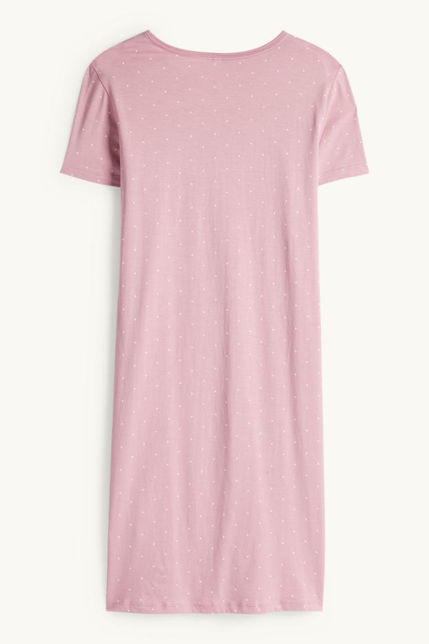 Dona - Camisa de dormir - de piquets - rosa fosc