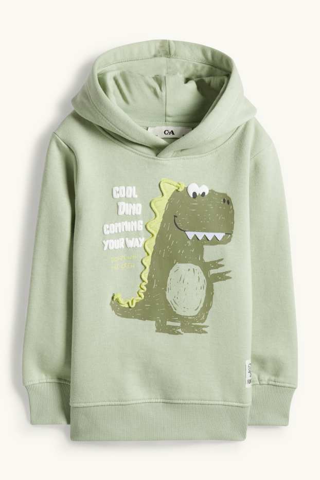 Enfants garçons - Dinosaure - sweat à capuche - vert clair