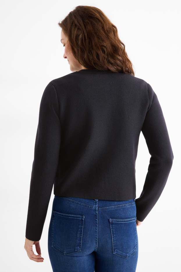 Femei - Cardigan tricotat - negru