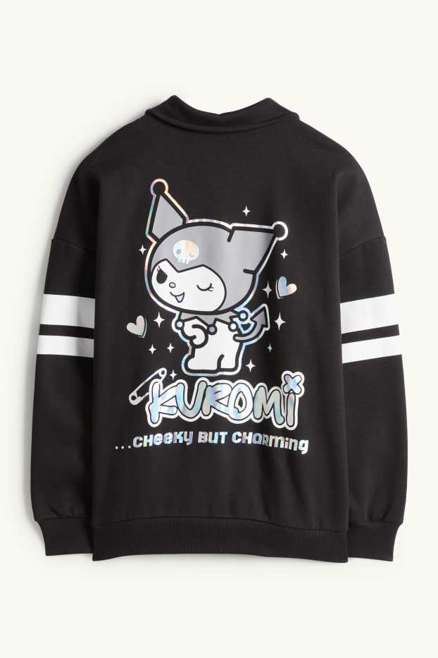 Kinder Mädchen - Kuromi - Collegejacke - schwarz