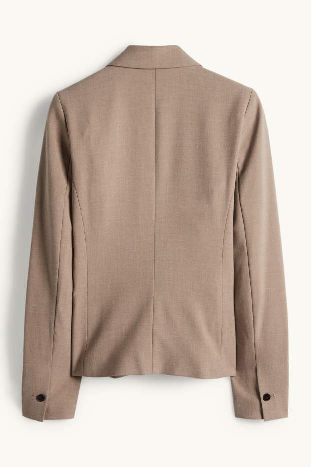 Dames - Business-blazer - getailleerd - taupe