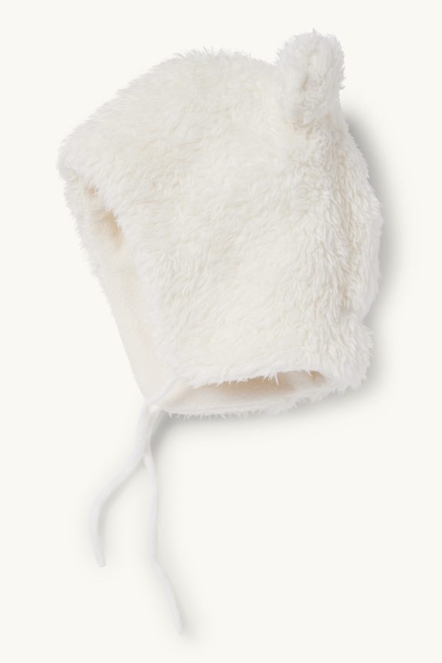 Unisexe - Bonnet en imitation fourrure pour bébé - blanc