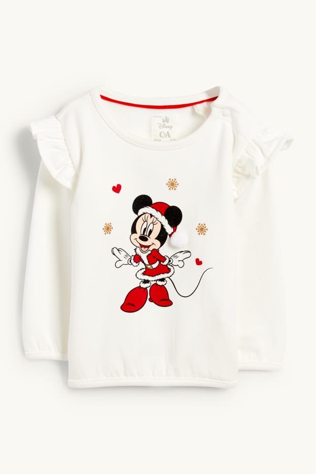 Bébés filles - Minnie Mouse - tenue de Noël pour bébé - 3 pièces - blanc / rouge