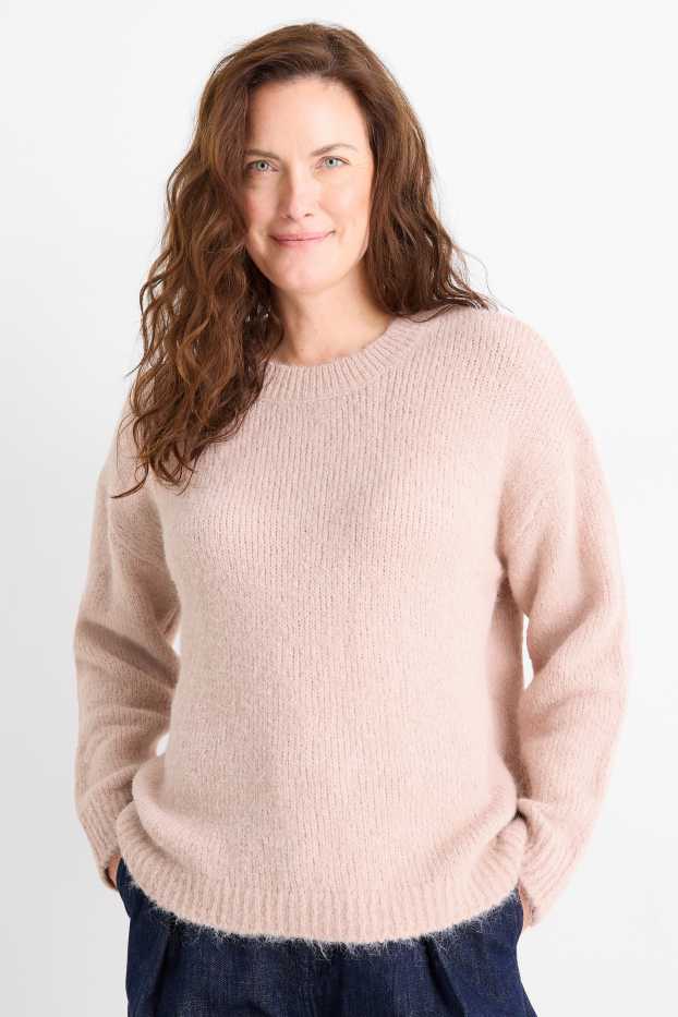 Damen - Pullover - rosa
