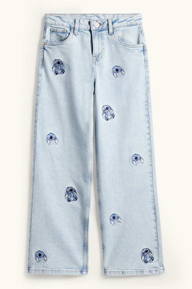 Nena - Lilo & Stitch - wide leg jeans - texà blau clar
