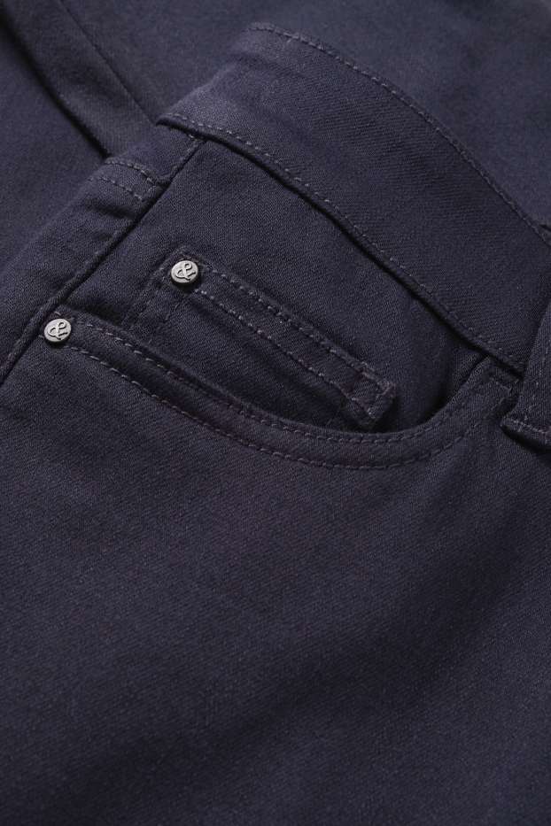 Damen - Stoffhose - High Waist - Slim Fit - dunkelblau