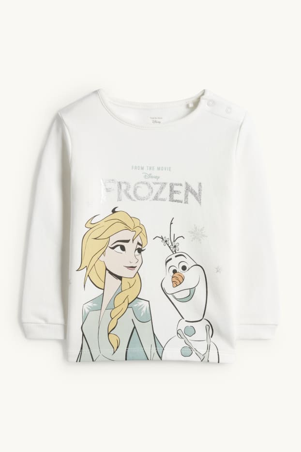 Bebés niñas - Frozen - pijama para bebé - 2 prendas - blanco / turquesa